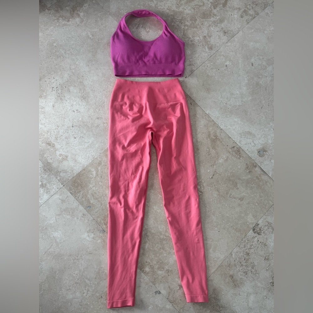 Alphalete Purple and Pink Activewear Set
